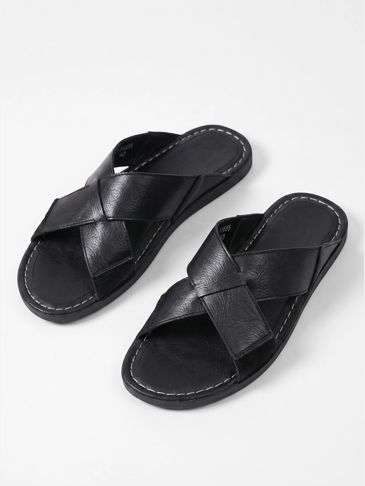 Montviro | Men’s Roman Sandals – Faux Leather Casual Style