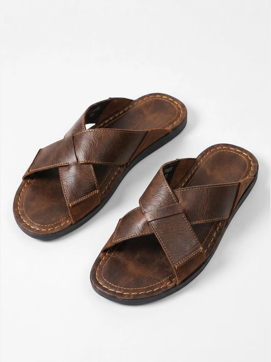 Montviro | Men’s Roman Sandals – Faux Leather Casual Style