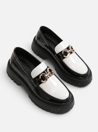 Montviro | Men’s Metal Buckle Penny Loafers – Formal Elegance