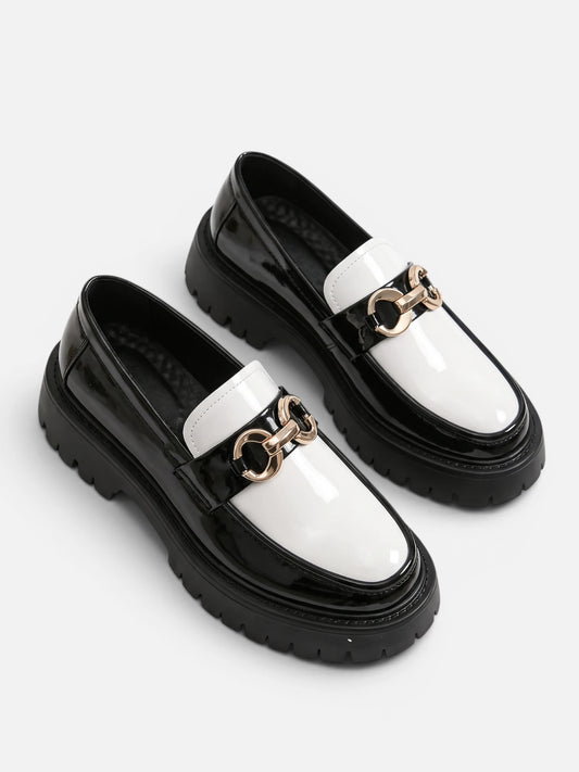 Montviro | Men’s Metal Buckle Penny Loafers – Formal Elegance