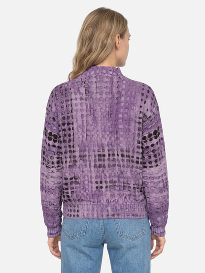 Montviro | Women's Sunset Print High-Neck Knitted Jumper