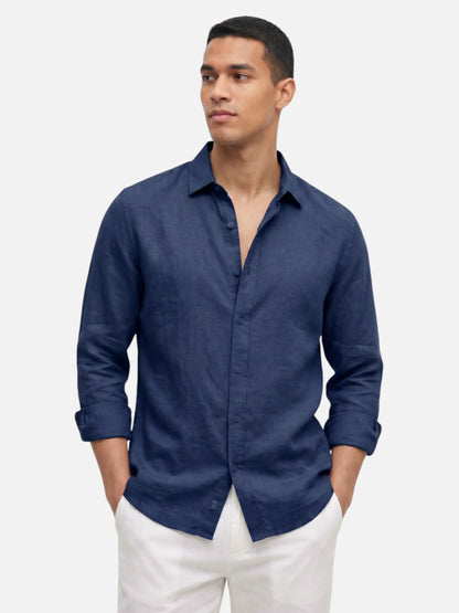 Montviro | Men’s Breathable Shirt – Relaxed Linen Style