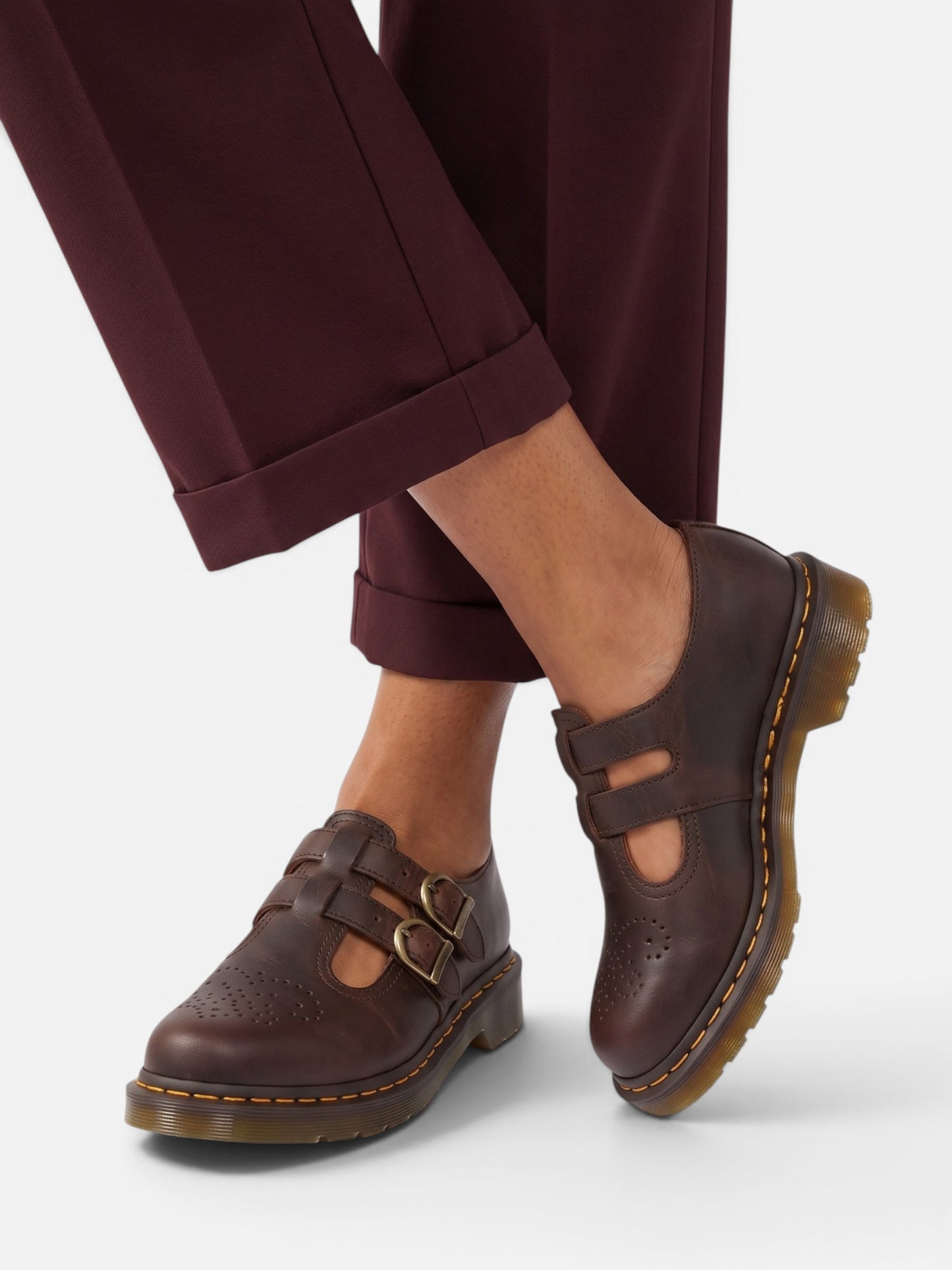 Montviro | Women’s Double Buckle Mary Jane Flats – Edgy Casual Style