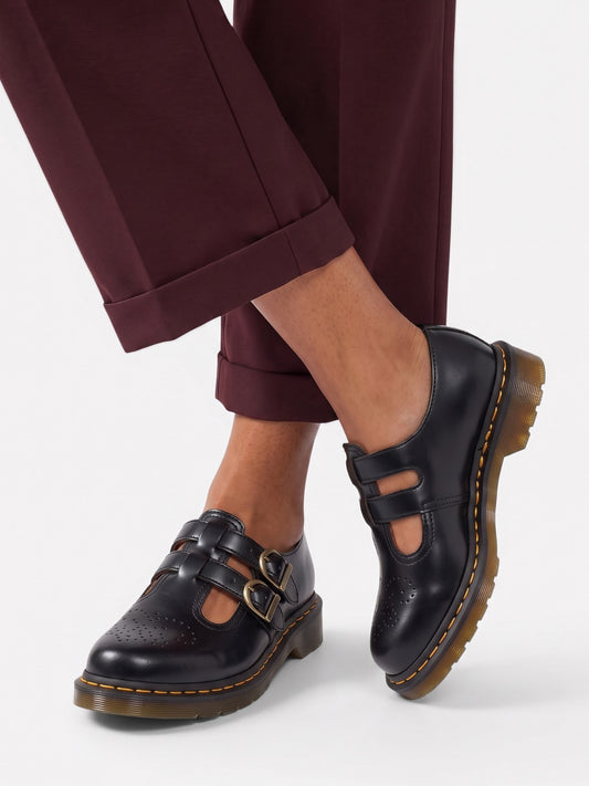 Montviro | Women’s Double Buckle Mary Jane Flats – Edgy Casual Style