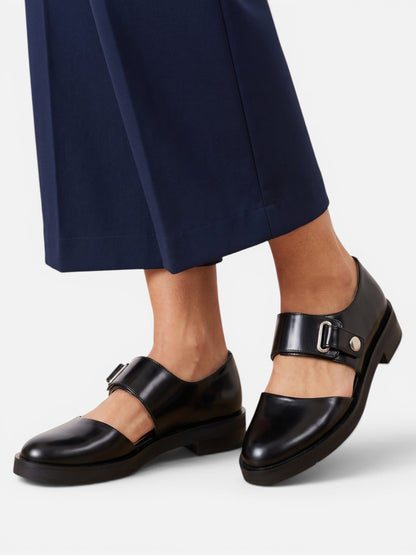 Montviro | Women’s Black Buckle Loafers – Timeless Everyday Style