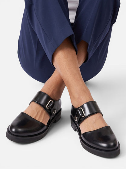 Montviro | Women’s Black Buckle Loafers – Timeless Everyday Style