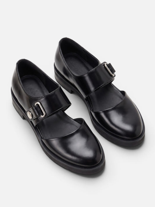 Montviro | Women’s Black Buckle Loafers – Timeless Everyday Style