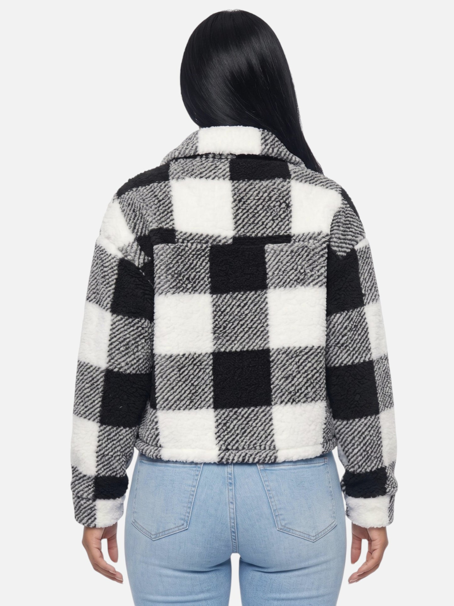 Montviro | Women's Plaid Fuzzy Shacket – Autumn Style