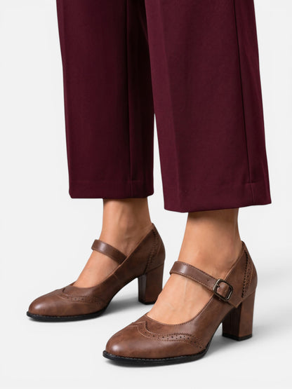 Montviro | Women’s Vintage Orthopedic Heels – Elegant Everyday Comfort