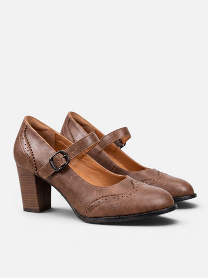 Montviro | Women’s Vintage Orthopedic Heels – Elegant Everyday Comfort