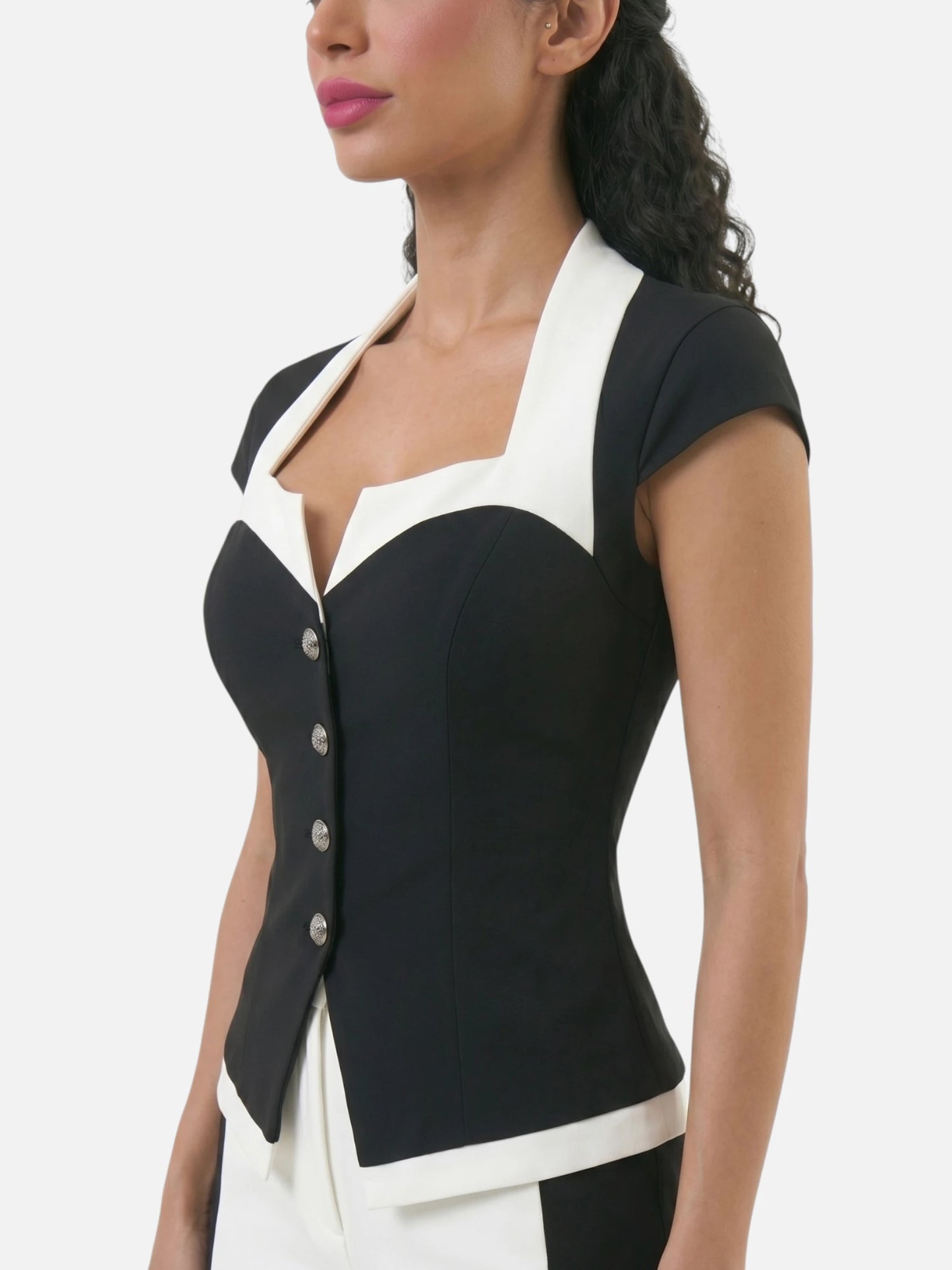 Montviro | Women’s Colour Block Two-Piece Set – Modern Tailored Style
