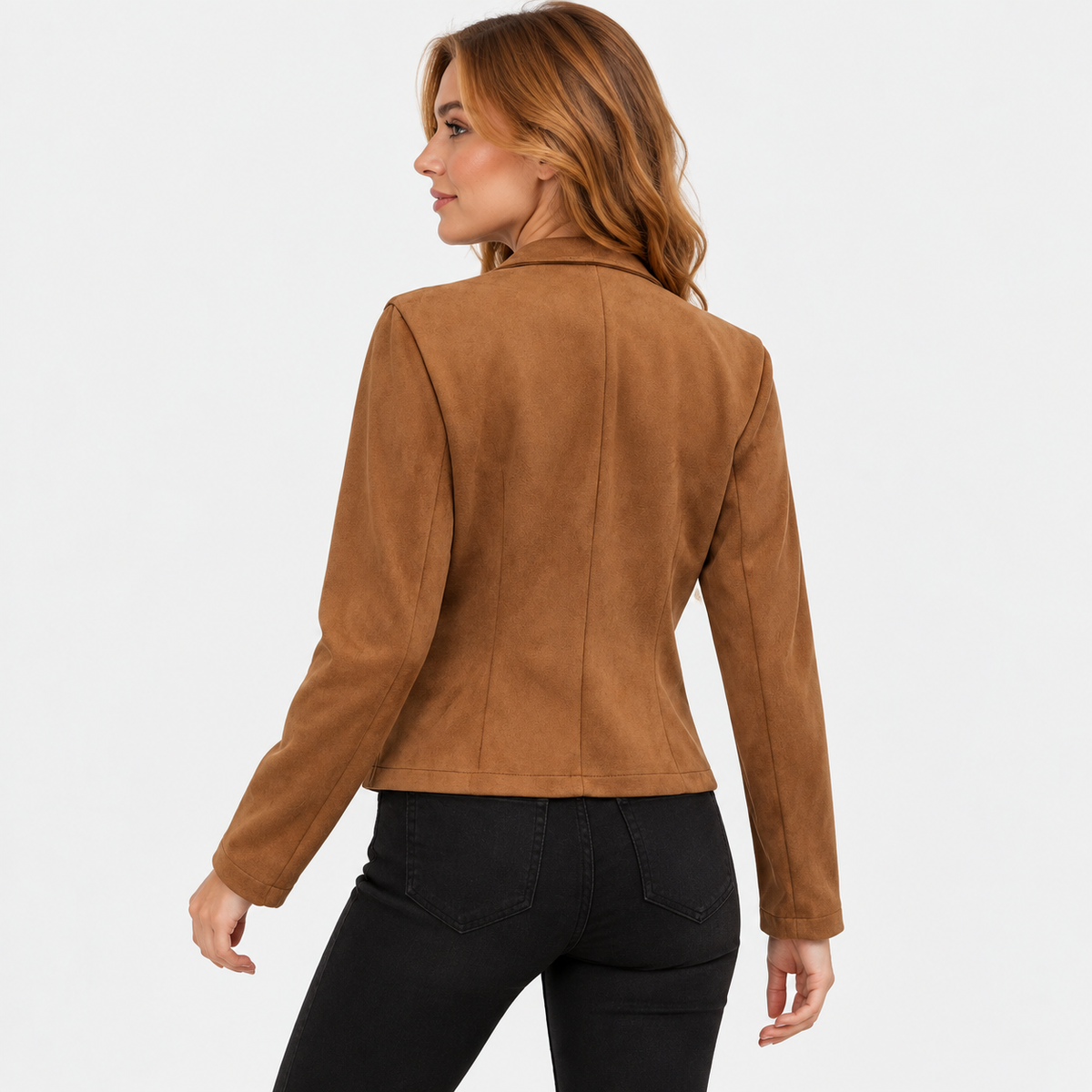 Montviro | Women’s Vintage Jacket Double Breasted Lapel Button Outerwear