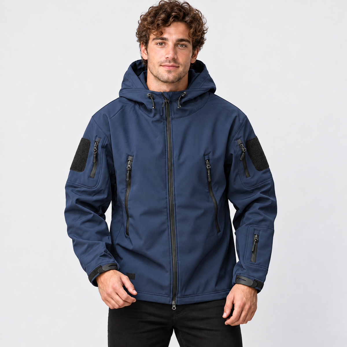 Montviro | Men's Softshell Jacket Fleece Lined Hooded Windproof Coat