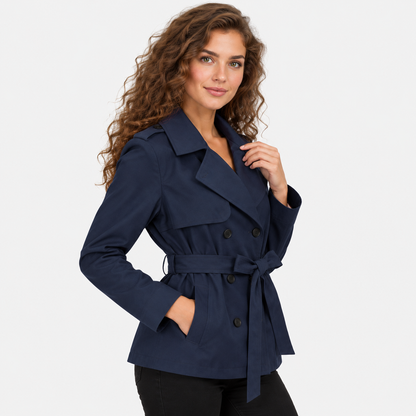 Montviro | Women’s Trench Coat Belted Waist Lapel Outerwear