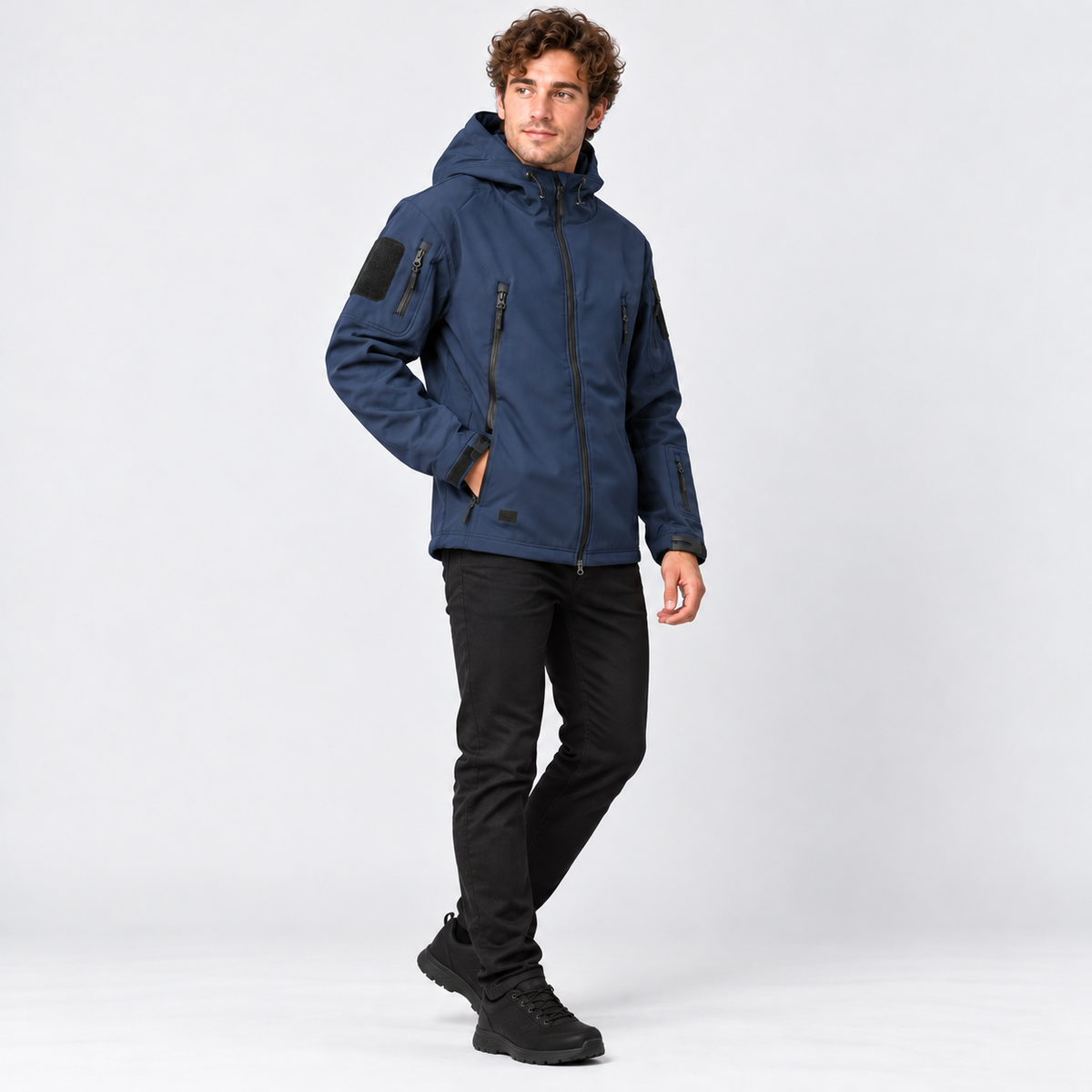 Montviro | Men's Softshell Jacket Fleece Lined Hooded Windproof Coat