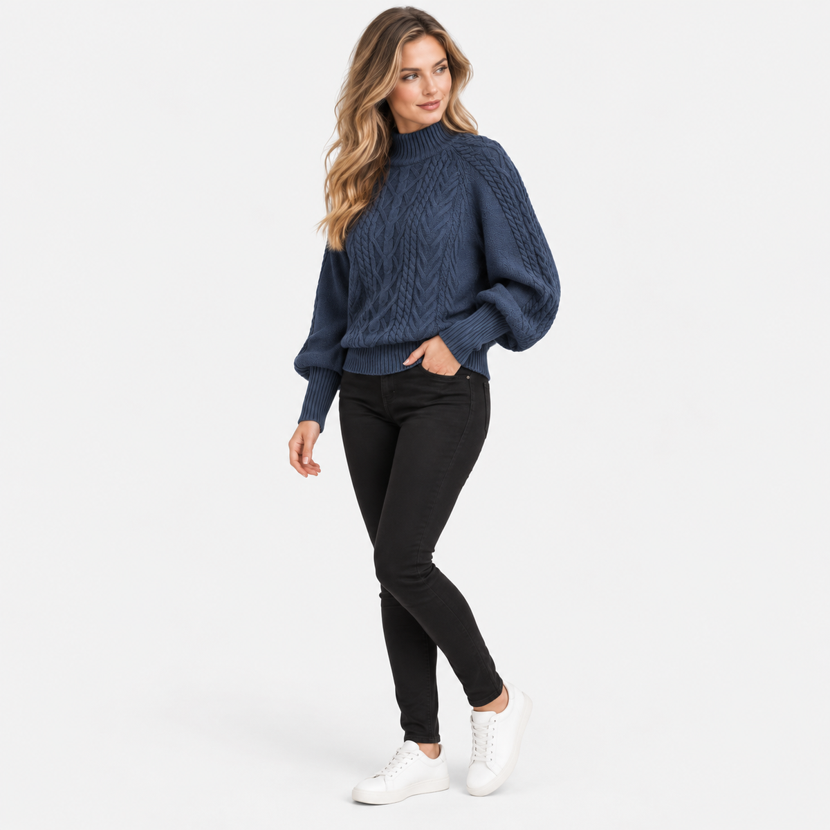 Montviro | Women’s Half Turtleneck Sweater Solid Color Casual Knitwear