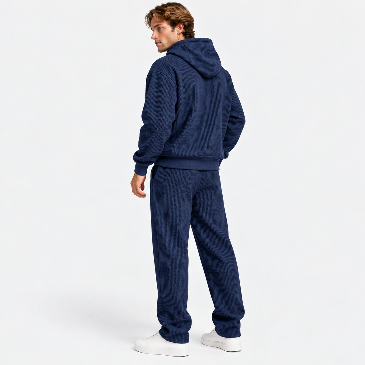 Montviro | Men's Hooded Two Piece Set Knit Casual Fall Winter Outfit