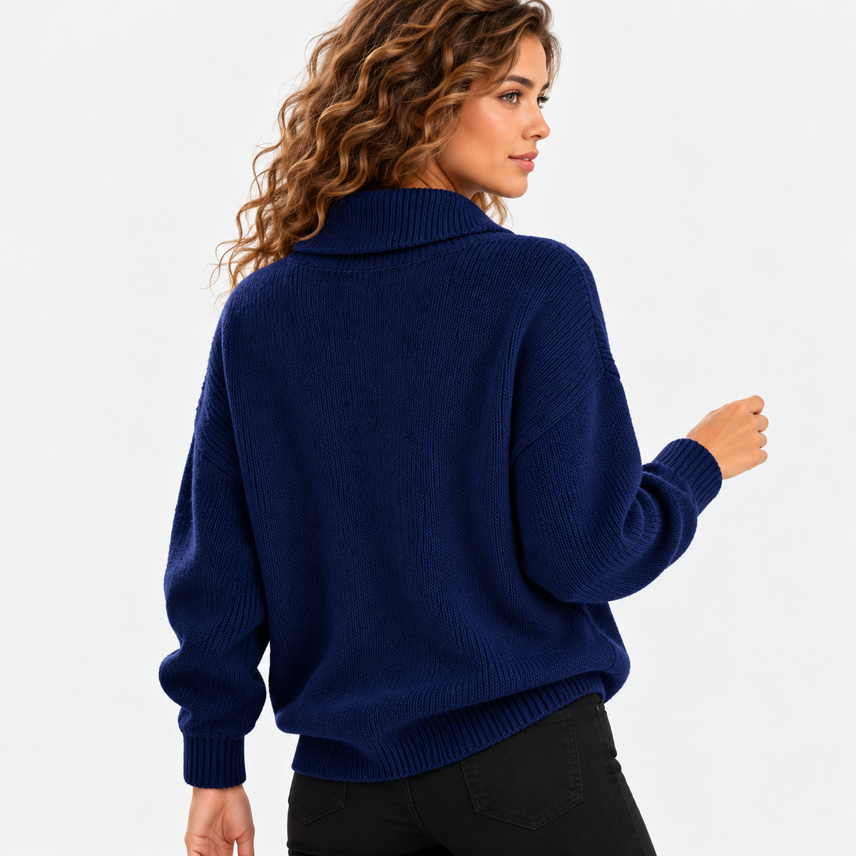 Montviro | Women's Oversized Knit Sweater with Shawl Collar