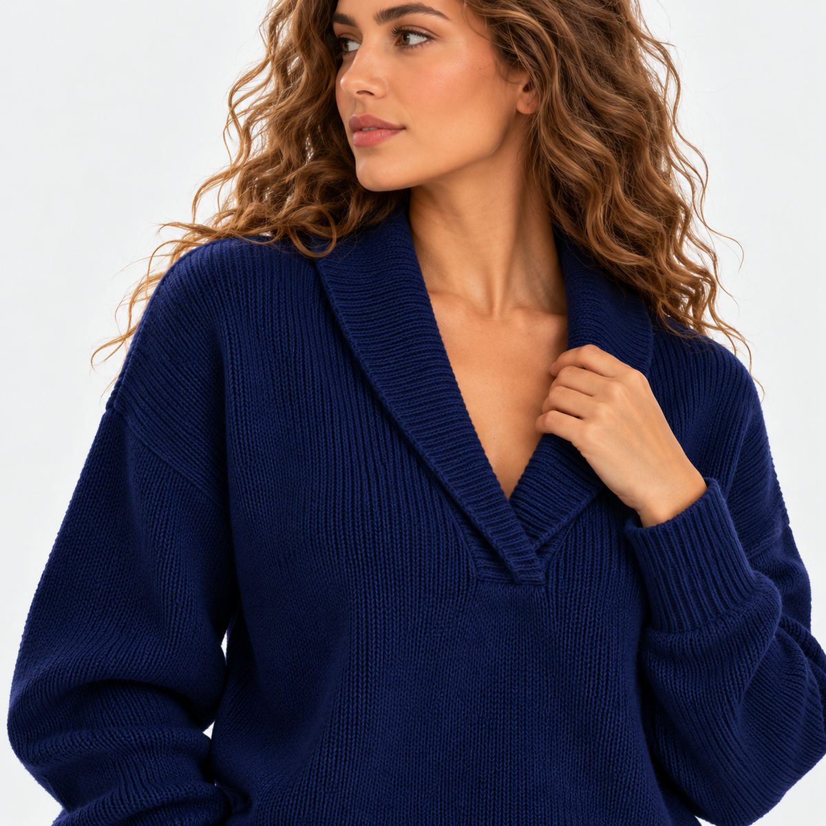 Montviro | Women's Oversized Knit Sweater with Shawl Collar