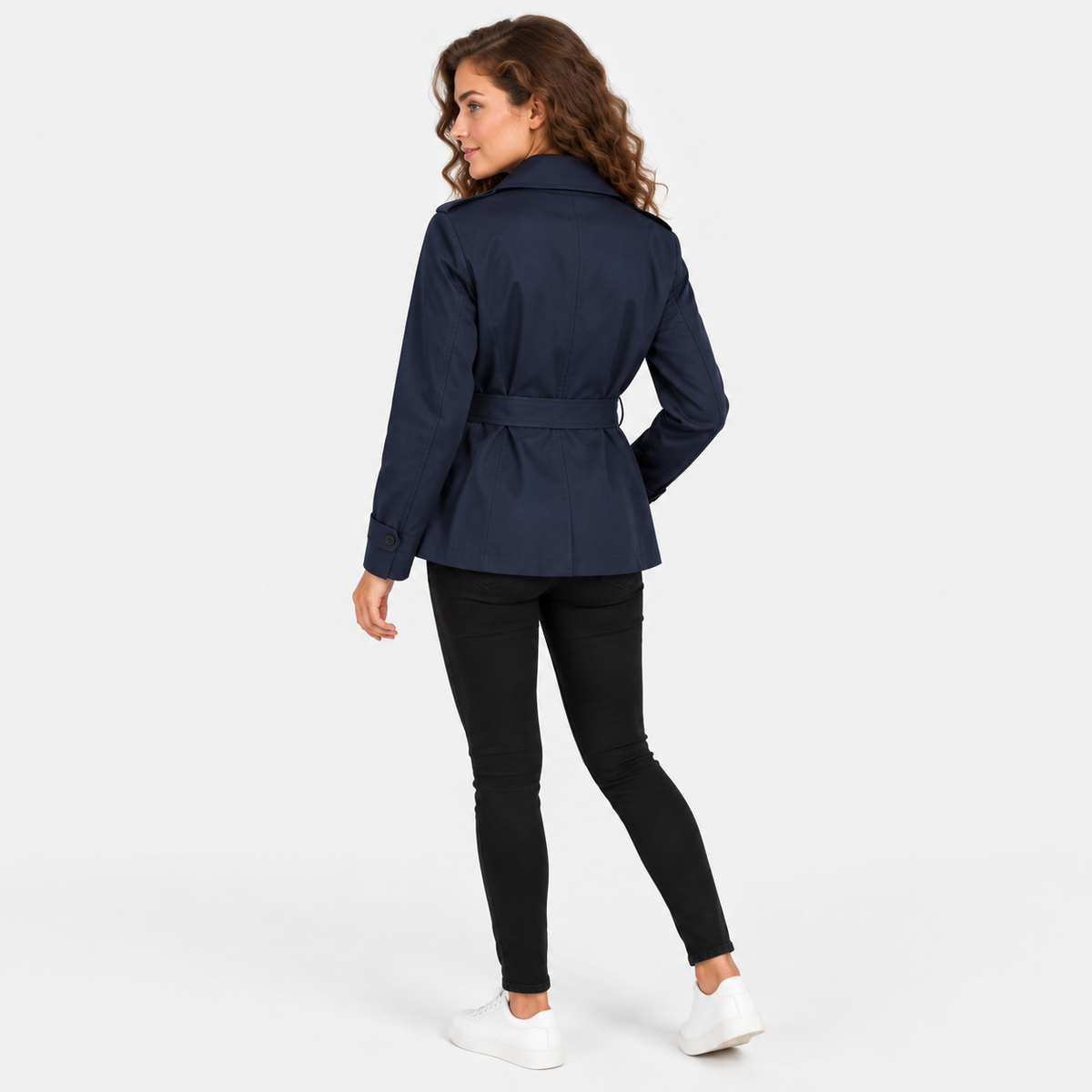 Montviro | Women’s Trench Coat Belted Waist Lapel Outerwear