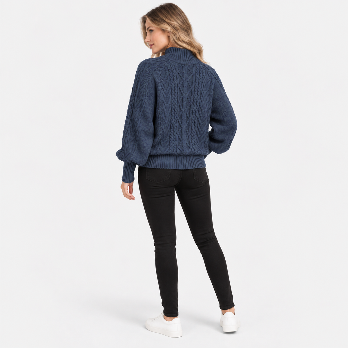 Montviro | Women’s Half Turtleneck Sweater Solid Color Casual Knitwear