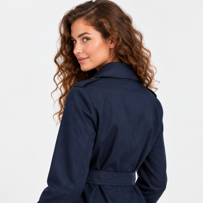 Montviro | Women’s Trench Coat Belted Waist Lapel Outerwear