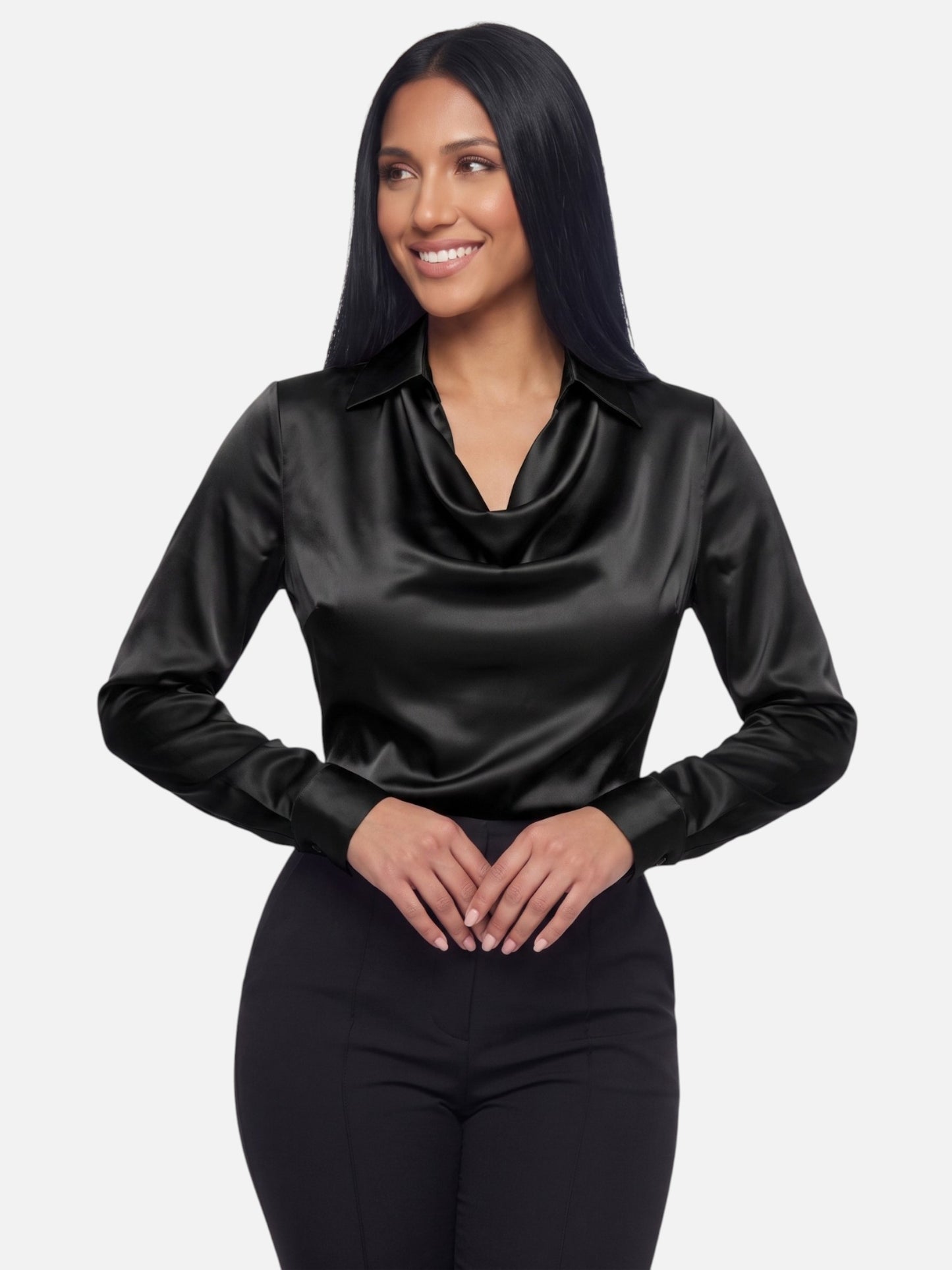 Montviro | Women’s Elegant Satin Blouse – Timeless Sophistication