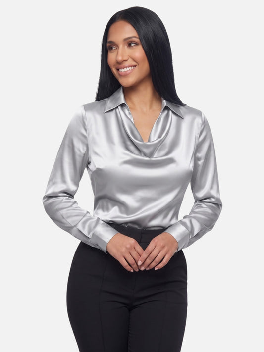 Montviro | Women’s Elegant Satin Blouse – Timeless Sophistication