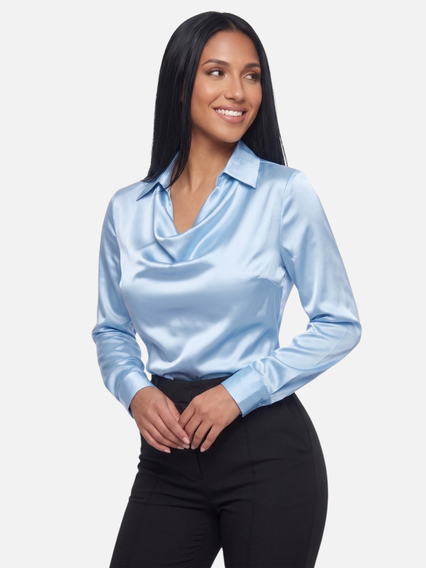 Montviro | Women’s Elegant Satin Blouse – Timeless Sophistication
