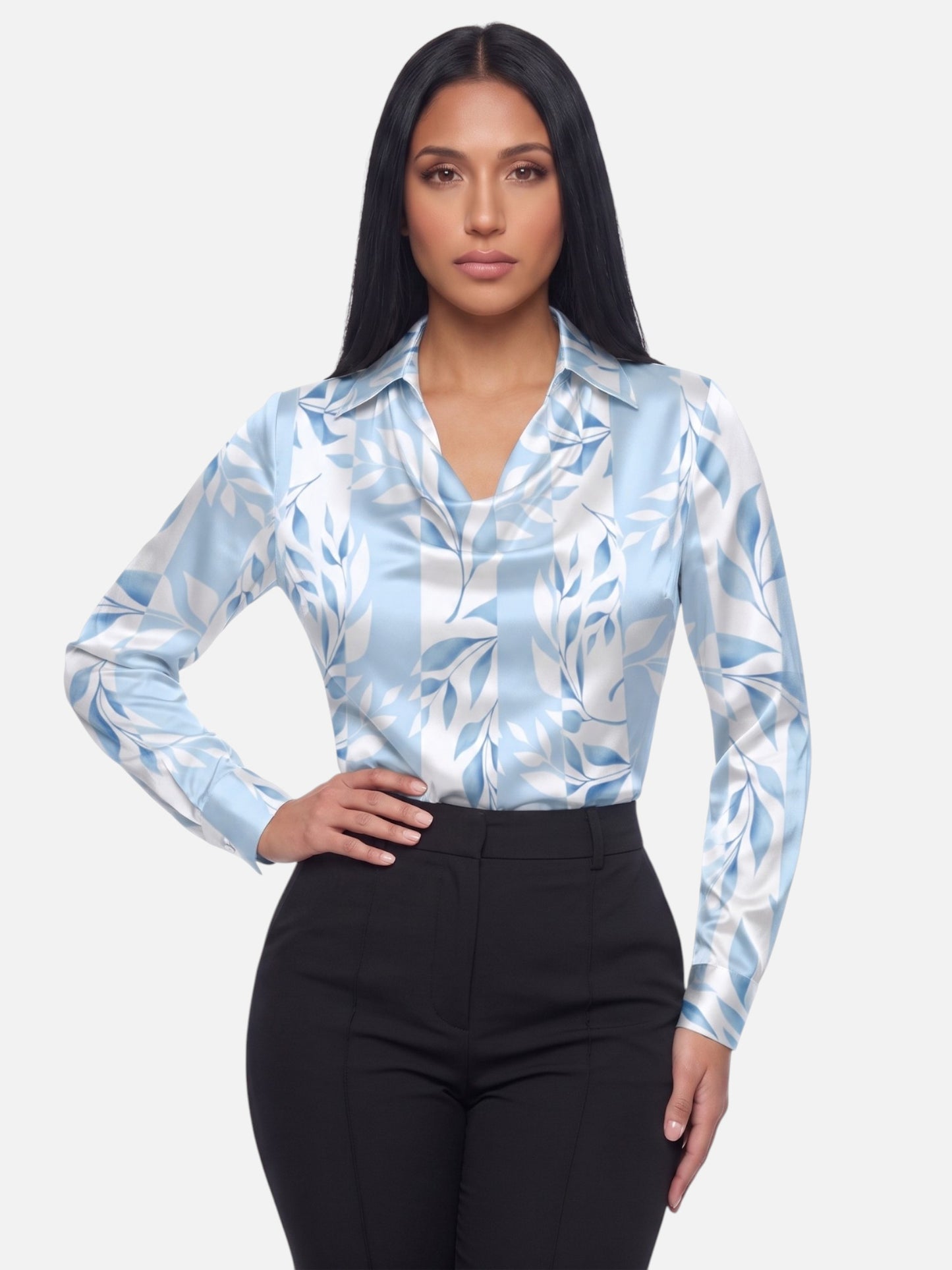 Montviro | Women’s Elegant Satin Blouse – Timeless Sophistication