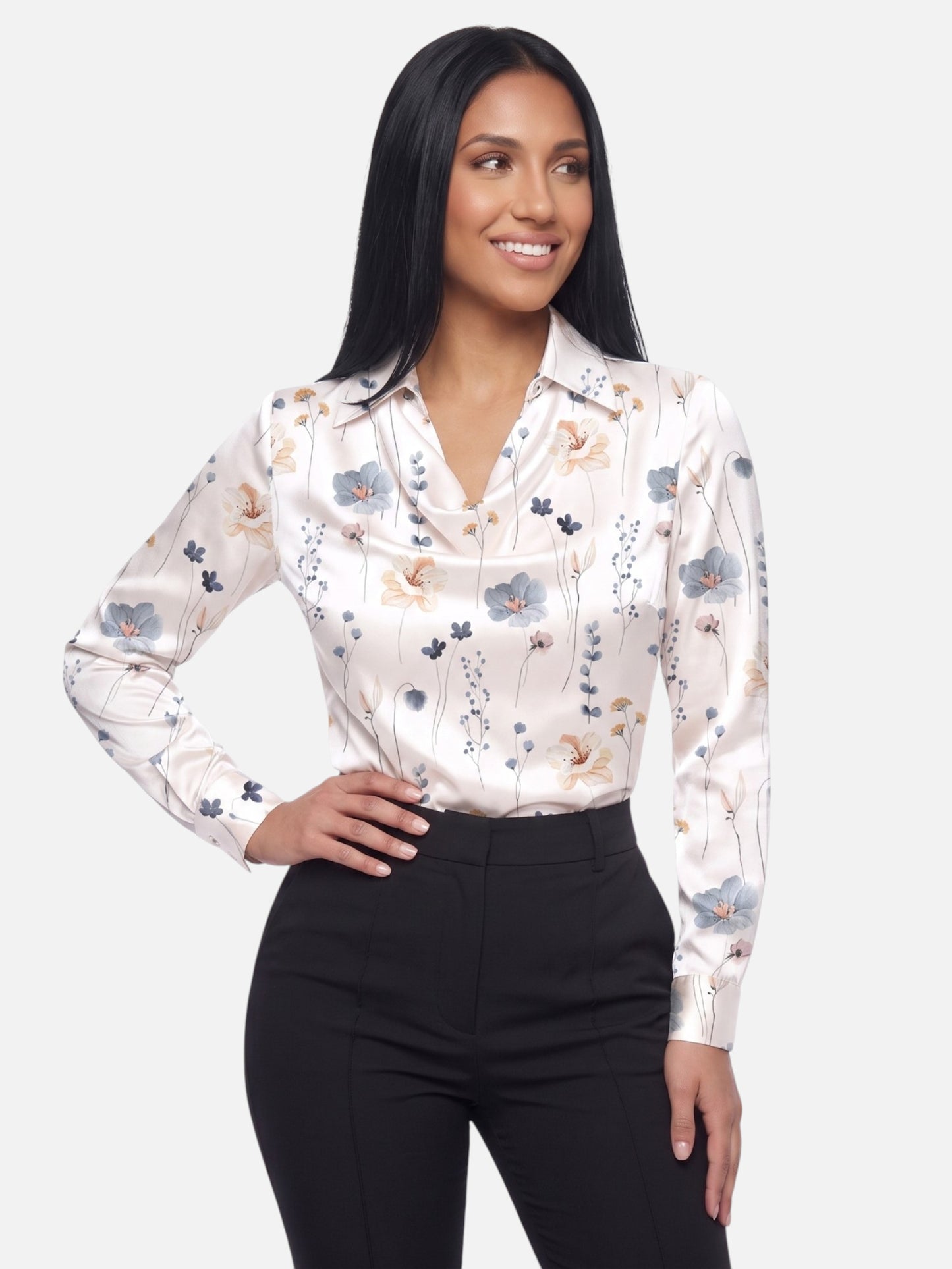 Montviro | Women’s Elegant Satin Blouse – Timeless Sophistication