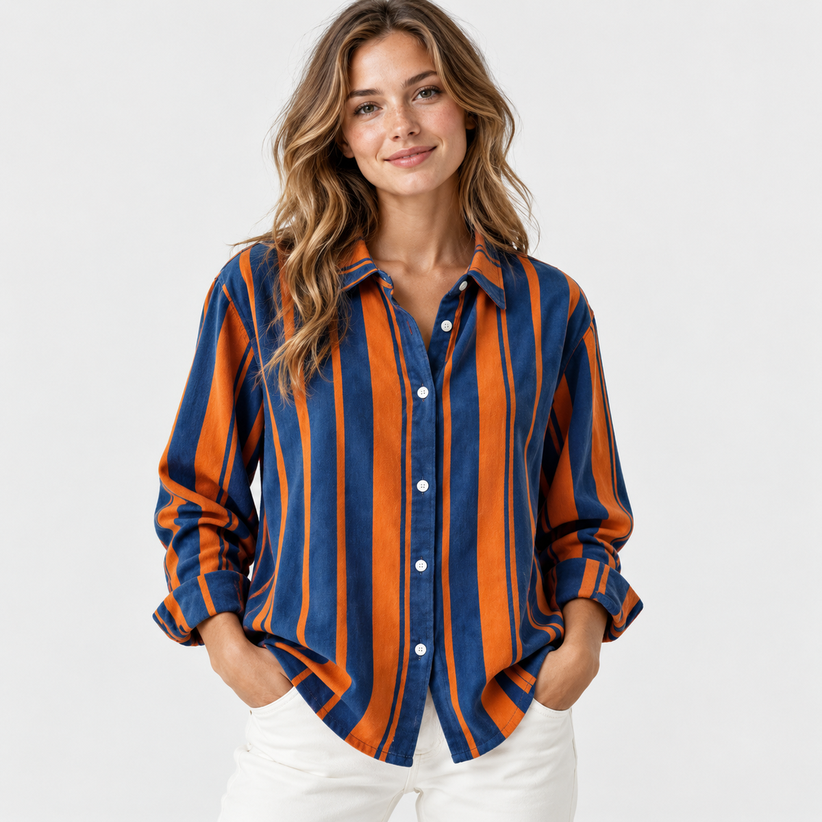 Montviro | Women’s Vintage Plaid Shirt Loose Fit Casual Fall Top