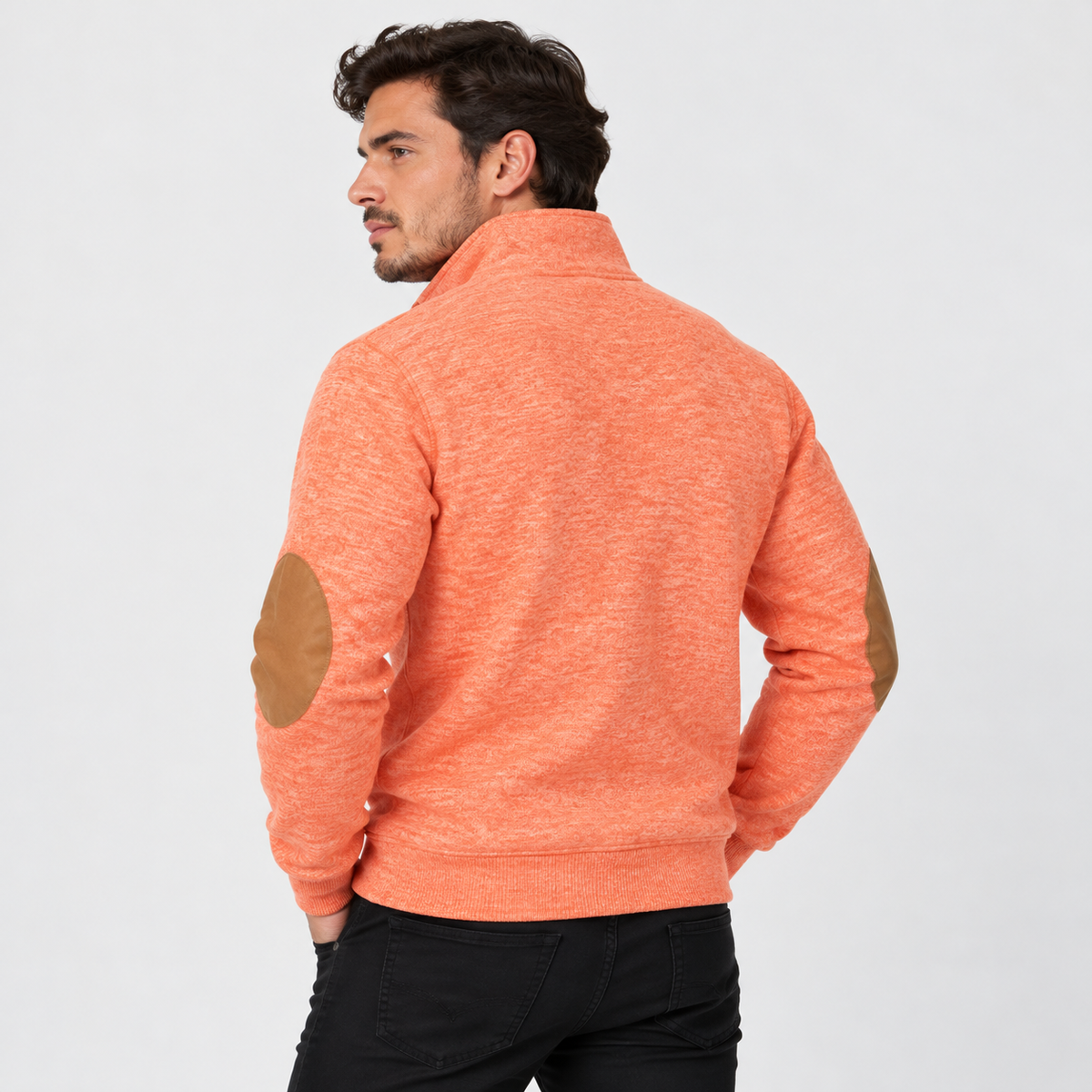 Montviro | Men's Collared Sweater Knit Pullover Button Detail Casual Top