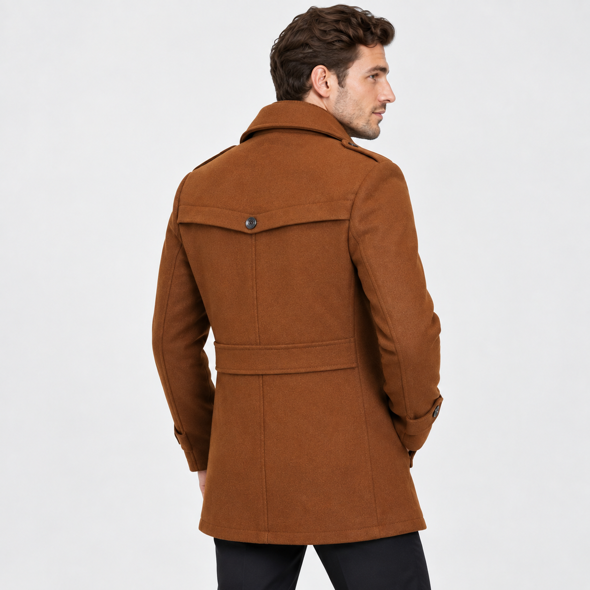Montviro | Men's Wool Blend Tweed Jacket - Button Front Slim Fit
