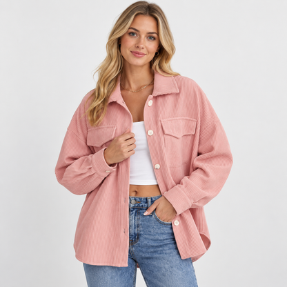 Montviro | Women's Lapel Jacket - Single Breasted Loose Fit Style