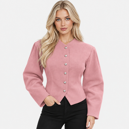 Montviro | Women’s Retro Jacket Lantern Sleeve Single Breasted Outerwear