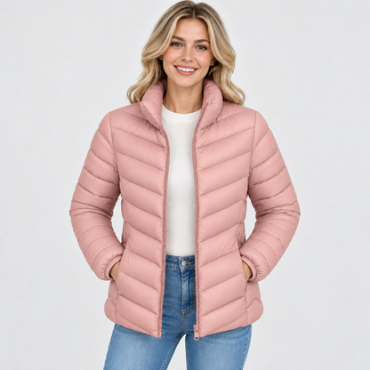 Montviro | Women's Stand Collar Jacket - Quilted Elegant Style