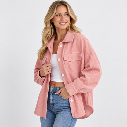 Montviro | Women's Lapel Jacket - Single Breasted Loose Fit Style