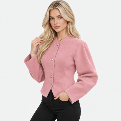 Montviro | Women’s Retro Jacket Lantern Sleeve Single Breasted Outerwear