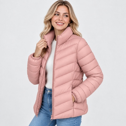 Montviro | Women's Stand Collar Jacket - Quilted Elegant Style