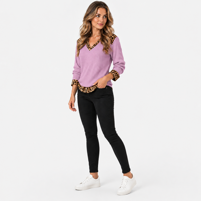 Montviro | Women’s Ribbed Texture Knit Top Relaxed Fit Spring Fall Wear