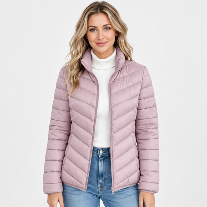Montviro | Women's Stand Collar Jacket - Quilted Elegant Style
