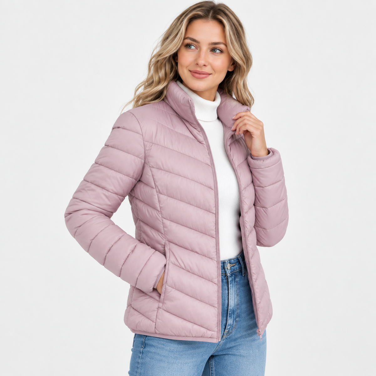 Montviro | Women's Stand Collar Jacket - Quilted Elegant Style