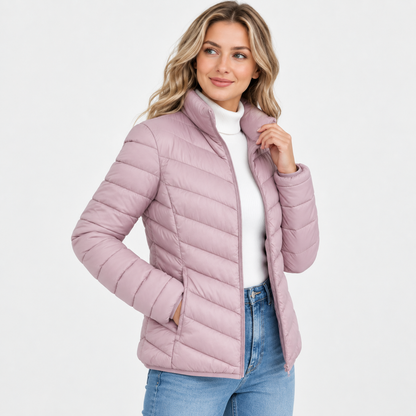 Montviro | Women's Stand Collar Jacket - Quilted Elegant Style