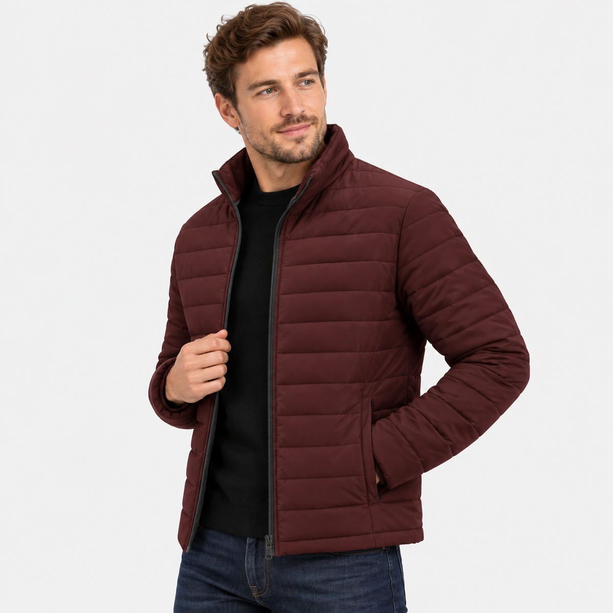 Montviro | Men's Padded Winter Jacket - Stand Collar Windproof Style