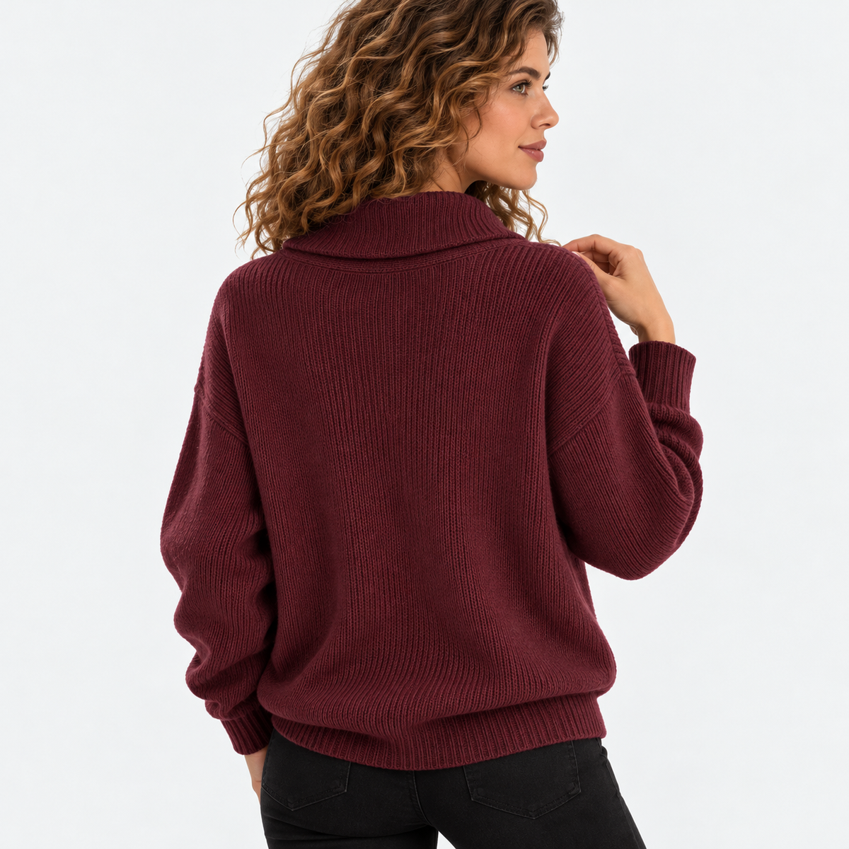 Montviro | Women's Oversized Knit Sweater with Shawl Collar