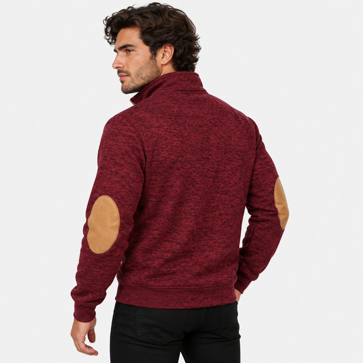 Montviro | Men's Collared Sweater Knit Pullover Button Detail Casual Top
