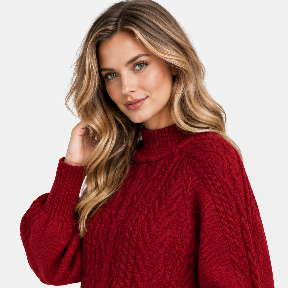Montviro | Women’s Half Turtleneck Sweater Solid Color Casual Knitwear