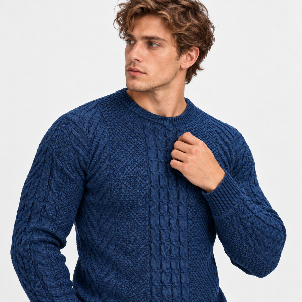 Montviro | Men's Knit Sweater Crew Neck Soft Pullover Fall Winter Top
