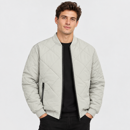 Montviro | Men's Stand Collar Winter Jacket - Lined Zip Front